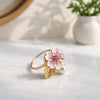 Single Cherry Blossom Flower Ring