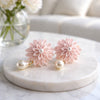 Pink Dahlia Shizuku Earrings