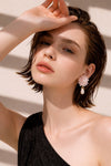 Pink Dahlia Shizuku Earrings
