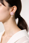 Pink Dahlia Shizuku Earrings
