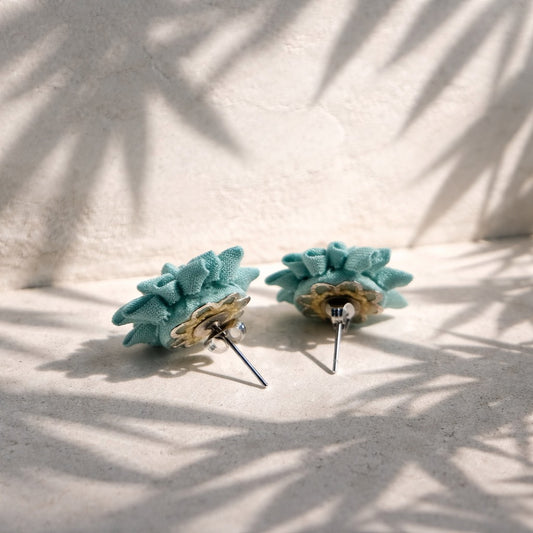 Blue Dahlia Earrings