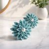 Blue Dahlia Earrings