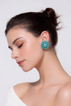 Blue Dahlia Earrings