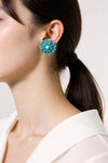 Blue Dahlia Earrings