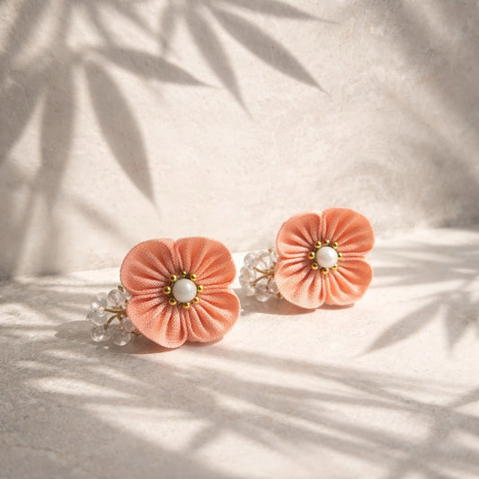 Orange Poppy Earrings