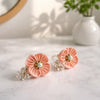 Orange Poppy Earrings