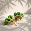 Green with a sense of fresh greenery Earrings