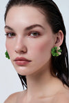 Green with a sense of fresh greenery Earrings
