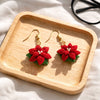 Red Poinsettia Earrings