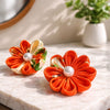 可憐(karen) Red kimono flower earrings
