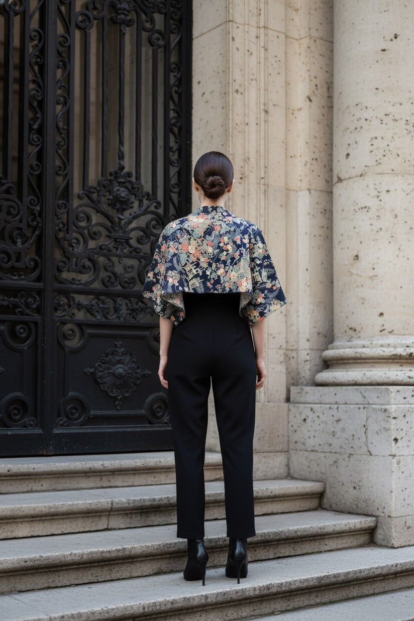 Series 'Sleeve'】 Kimono sleeve short jacket with collar – KIMONO⁺on