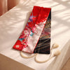 Kimono wide Wave Choker （Floral Pattern Red × Black）