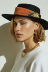 Rubber-mounted kimono hat belt Bamboo Orange