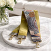 Short 2 pattern layered kimono back belt（floral pattern white × yellow）