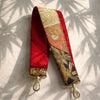 Short 2 pattern layered kimono back belt （Bamboo Orange × Red）
