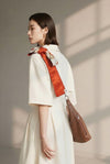 Ribbon Style Kimono Back Belt （Floral Pattern × Red）