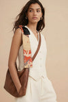 Ribbon Style Kimono Back Belt （Black × Floral Orange）